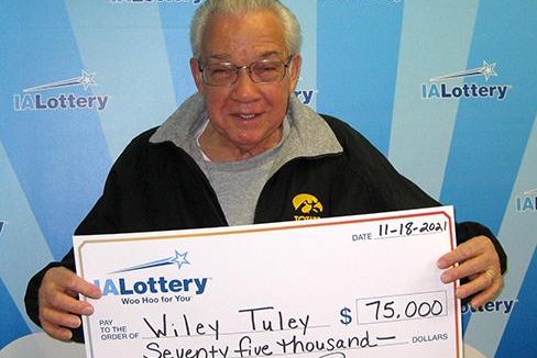 Wiley Tuley, of Cedar Rapids, Iowa, won two $75,000 prizes in the state lottery's Pick 4 game after previously winning $200,000 from Pick 4 in 2014. Photo courtesy of the Iowa Lottery