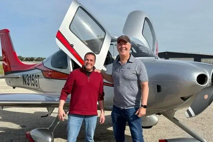 John Skittone and Bob Reynolds broke a Guinness World Record by flying to all 48 contiguous United States in 38 hours and 13 minutes. Photo courtesy of Guinness World Records