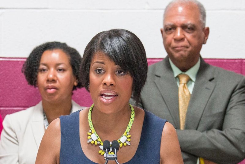 Baltimore Mayor Stephanie Rawlings-Blake, center, promised to get some answers. Photo by Marylander/Wikimedia