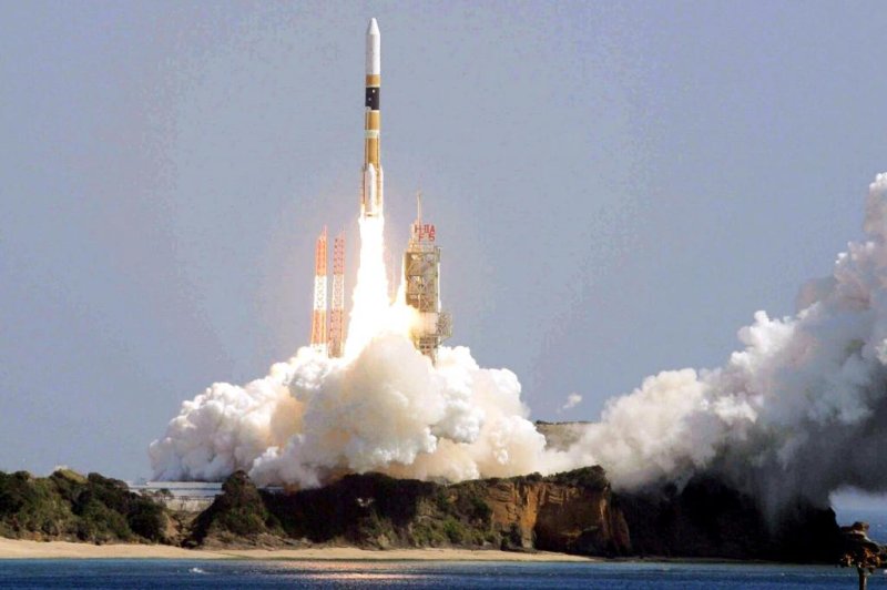 Japan’s launch of a rocket carrying an intelligence-gathering satellite drew condemnations from North Korea on Thursday. File Photo courtesy of Jiji Press/EPA
