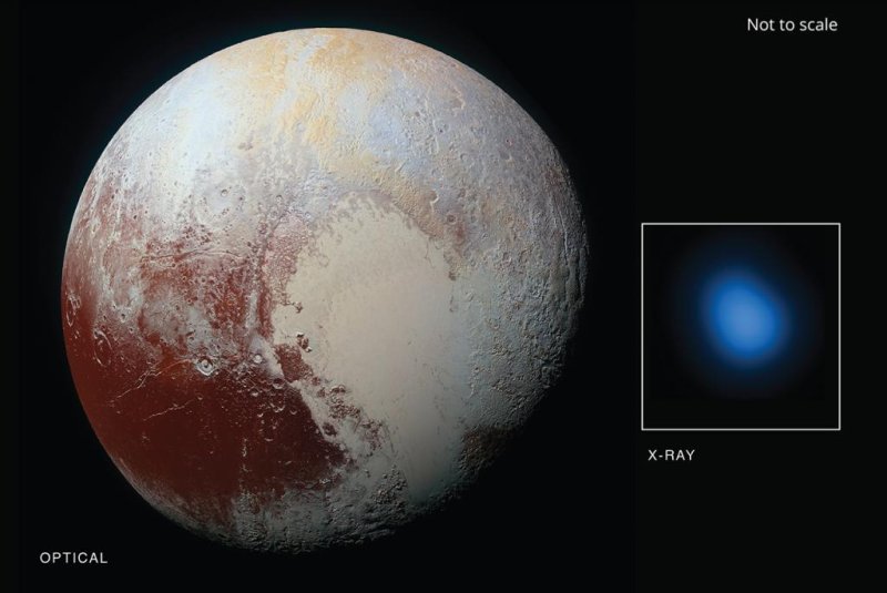 For the first time, astronomers have detected X-rays coming from Pluto. Photo by NASA/CXC/JHUAPL/R.McNutt et al.