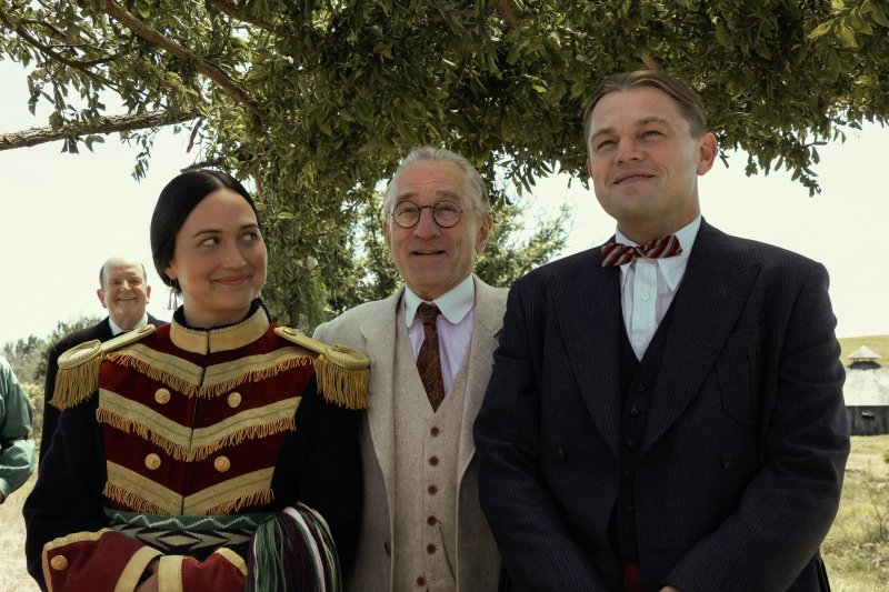 From left, Lily Gladstone, Robert De Niro and Leonardo DiCaprio star in "Killers of the Flower Moon." Photo courtesy of Apple TV+
