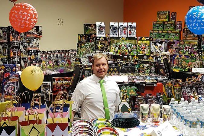 Michael Nilsen's collection of 9,364 items, including action figures, weapons, books and DVDs, spans 28 seasons of the Power Rangers show and three films. Photo courtesy of Guinness World Records