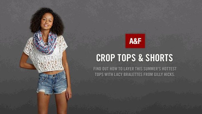 Abercrombie & Fitch website -- for skinny girls only.