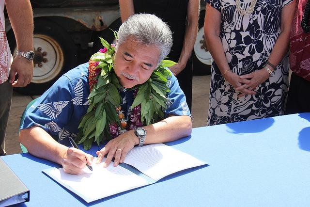 Hawaii Governor David Ige, seen here on June 17, signed a law Friday mandating firearms applicants and owners into an FBI criminal record monitoring or "rap back" system. Ige enacted Senate bill 2954 and two other gun control laws that disqualify those convicted of stalking and people with significant behavioral, emotional or mental disorders from owning firearms. Photo by <a class="tpstyle" href="https://www.flickr.com/photos/govhawaii/27702600862/in/photostream/">Hawaii Governor/Flickr</a>