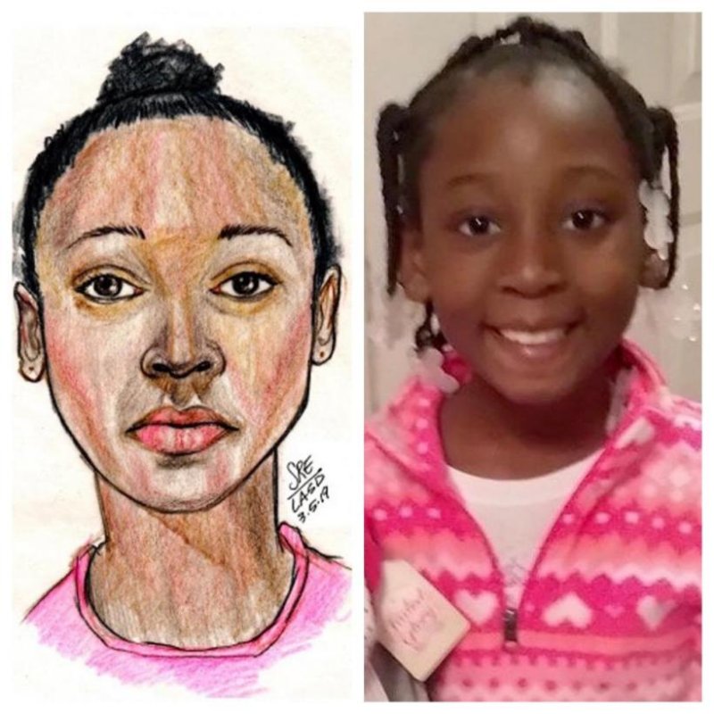 Emiel Lamar Hunt, 38, was arrested and charged with murder in the death of 9-year-old Trinity Love Jones (pictured) after her body was found in a duffel bag. Photo courtesy Los Angeles County Sheriff's Department