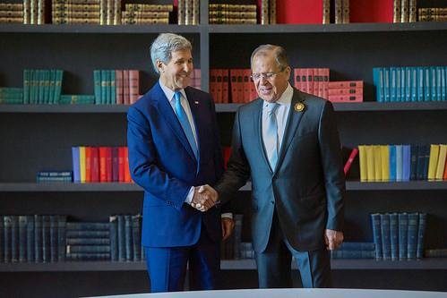 U.S. Secretary of State John Kerry met with Russian Foreign Minister Sergei Lavrov on May 12, 2015 in Sochi, Russia. Kerry traveled to Russia Tuesday with plans to discuss Ukraine, Yemen, Iraq and Syria with Russian President Vladimir Putin.