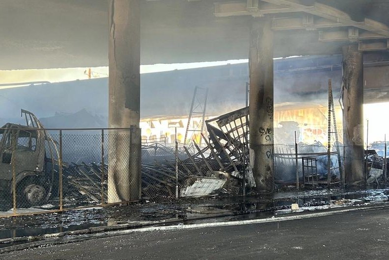 One of the busiest stretches of interstate in the country is now closed indefinitely in both directions because of a massive fire in Los Angeles, officials confirmed Monday. Photo courtesy of City of Los Angeles