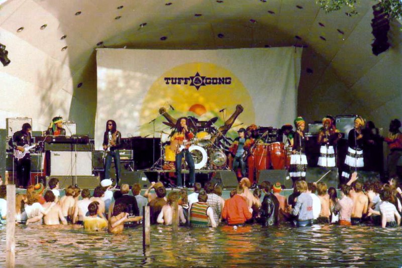 Bob Marley & The Wailers perform live at Crystal Palace Park during the Uprising Tour in 1980. (CC/Tankfield)