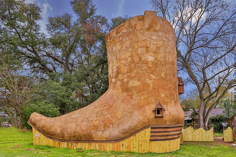 Storybook-inspired 'Cowboy Boot House' for rent in Texas