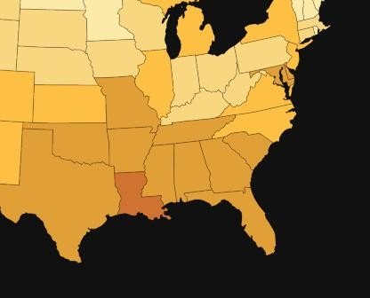 Maine safest state, Louisiana the most violent