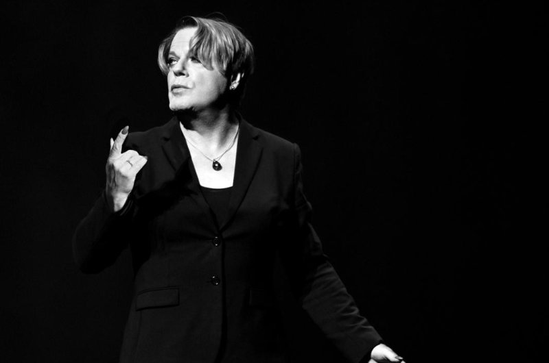 Eddie Izzard can be seen playing all the roles in a one-person production of "Hamlet" Off-Broadway. Photo by Amanda Searle