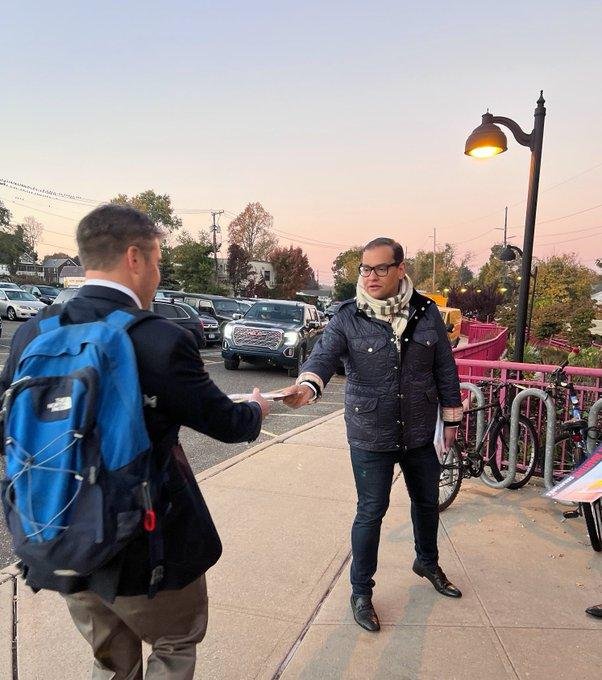 George Santos (L), incoming House representative for New York, admitted Monday to "embellishing" his resume during the recent election campaign. Photo courtesy of Rep. George Santos/Twitter