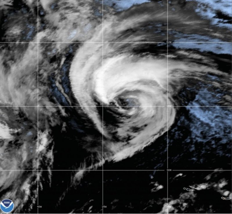 Hurricane Danielle was increasing speed Wednesday as it moved over the open central north Atlantic Ocean. Photo courtesy NOAA