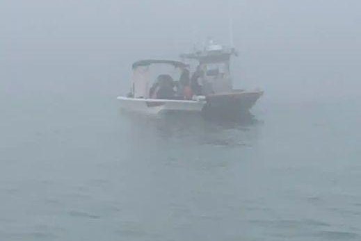 The U.S. Coast Guard rescued two adults and two children who were reported missing on a disabled boat off the coast of Mississippi. Photo courtesy of U.S. Coast Guard Heartland/UPI