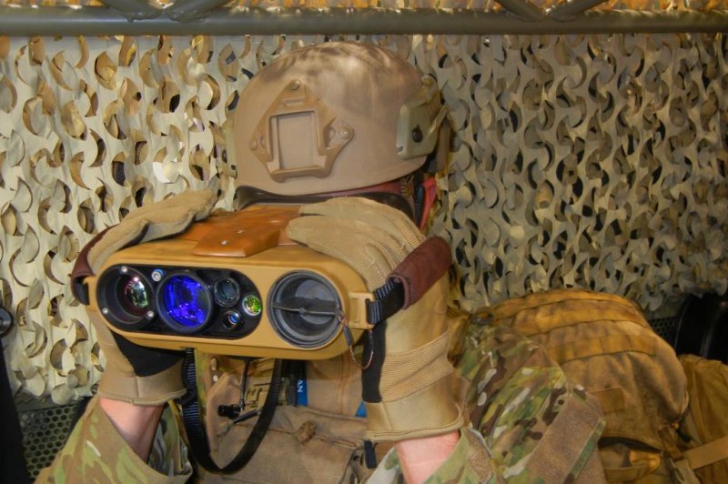 Safran's JIM Compact device is equipped with a rangefinder, a laser pointer, a magnetic compass and a global positioning system to help operators track their targets during the day and at night. Photo courtesy of Safran Electronics & Defense