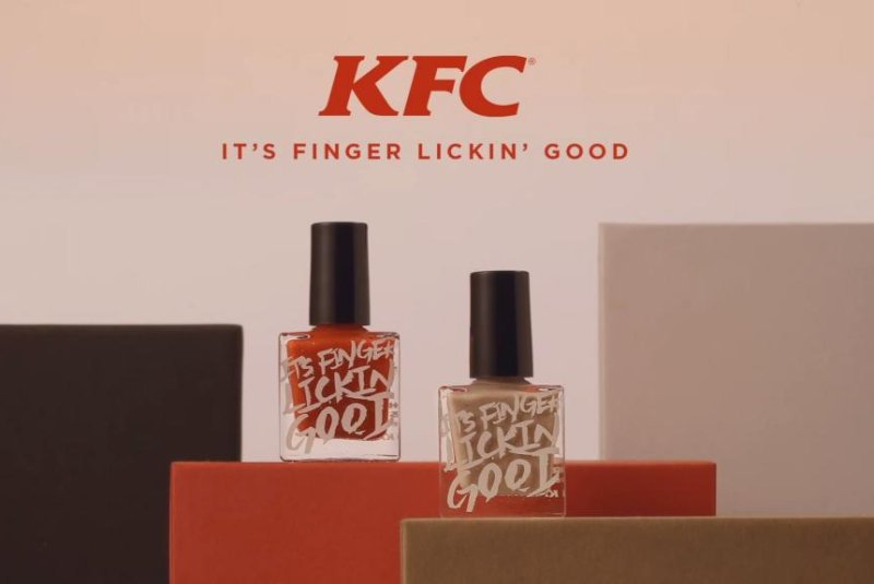 KFC has edible nail polish that tastes like chicken, because that's just the sort of world we live in, now. Screenshot: KFC HK/YouTube