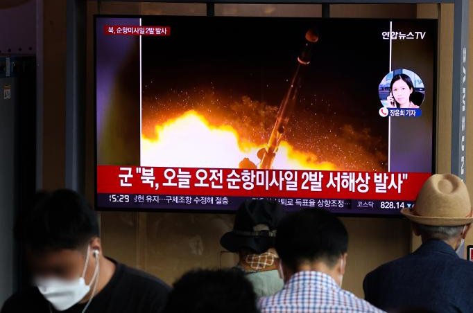 North Korea fired two cruise missiles into the Yellow Sea west of the Korean Peninsula on Wednesday, Seoul officials said. Photo by Yonhap