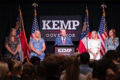 Georgia Gov. Brian Kemp won his state's primary Tuesday, downing former U.S. Sen. David Purdue, who had secured the backing of former President Donald Trump. Photo courtesy of Georgia Gov. Brian Kemp/<a href="https://twitter.com/BrianKempGA/status/1529315849538048000?s=20&amp;t=GgRBo05YA5G7ILok-kyxGg">Twitter</a>