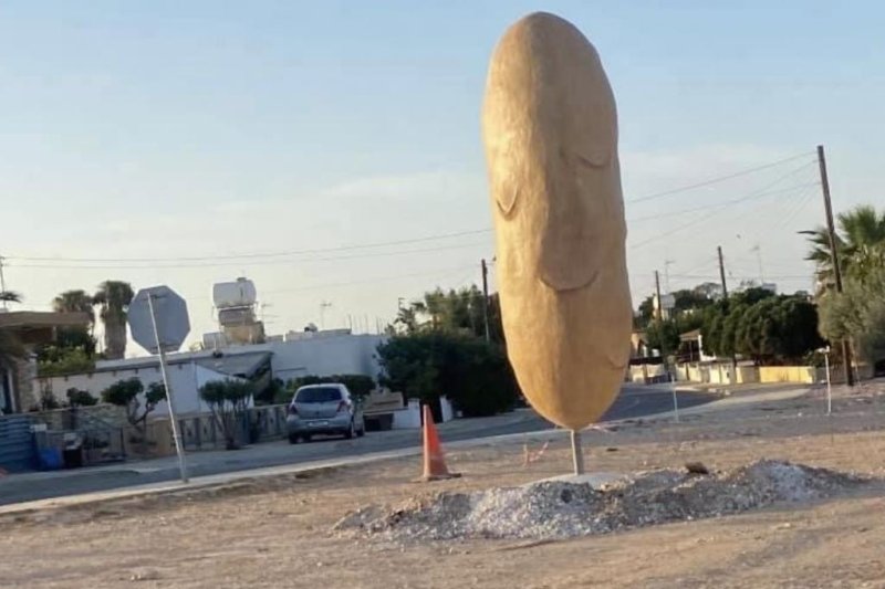 Landmark 'big potato' monument vandalized on New Year's Day