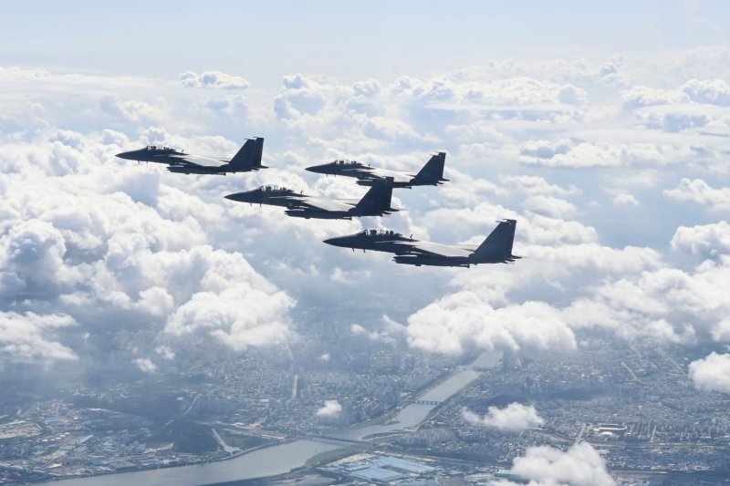 South Korea scrambled fighter jets on Wednesday as Russian and Chinese warplanes entered its air defense identification zone without notification, Seoul's Joint Chiefs of Staff said. File Photo by Republic of Korea Air Force