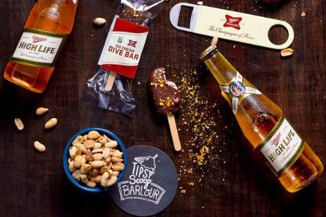 Miller High Life has partnered with Tipsy Scoop, maker of alcohol-infused ice cream, to create the Ice Cream Dive Bar. Photo courtesy of Tipsy Scoop