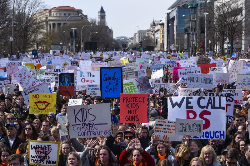 The survivors of the shooting at Marjory Stoneman Douglas High School have organized a number of rallies, walkouts and marches to call for stricter gun-control measures at the state and federal level. Photo by Leigh Vogel/UPI