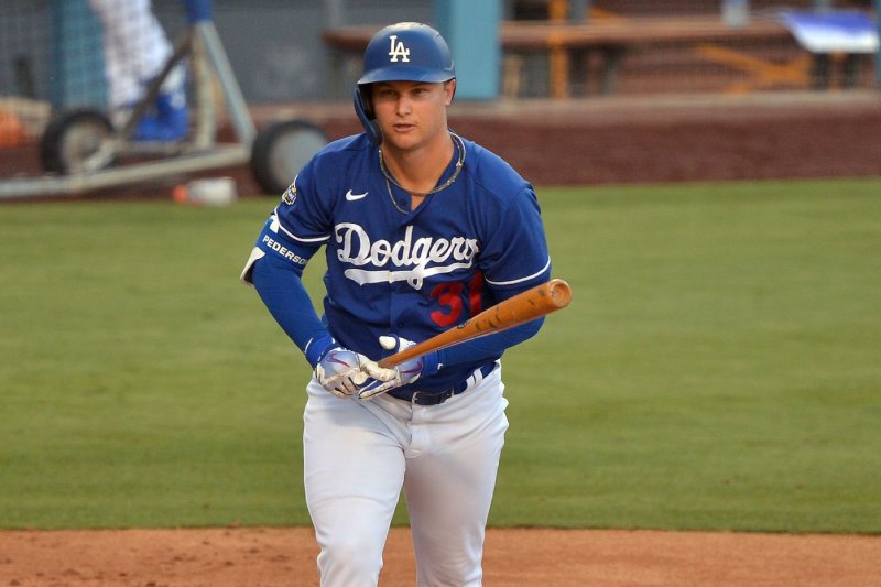 Joc Pederson, who spent the last seven seasons with the Los Angeles Dodgers, will play for the Chicago Cubs in 2021. File Photo by Jim Ruymen/UPI | <a href="/News_Photos/lp/0f057214a6470ebc73adab99e70abc98/" target="_blank">License Photo</a>