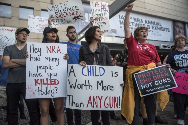 A Gallup poll released Wednesday found that 61 percent of Americans favor tightening gun control legislation in the United States. Photo by Sergio Flores/UPI