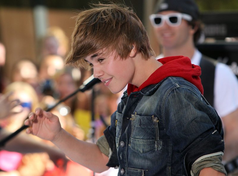 Justin Bieber performs on the NBC Today Show at Rockefeller Center in New York City on June 4, 2010. UPI/John Angelillo .
