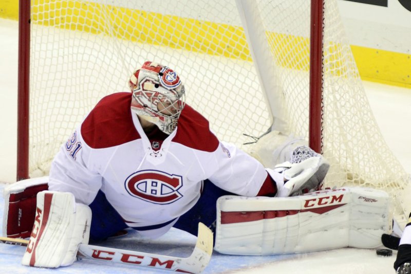 Montreal Canadiens goalie Carey Price (31) makes a save. File photo by Archie Carpenter/UPI | <a href="/News_Photos/lp/6e6da50acdd9a3bbda3393b97ccdd5d7/" target="_blank">License Photo</a>