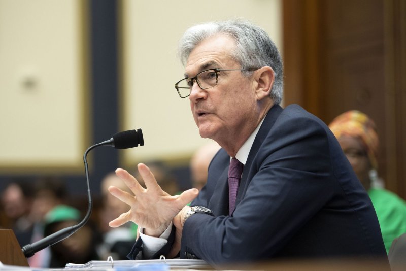 Federal Reserve Chairman Jerome Powell testifies before the House financial services committee on the monetary policy and the state of the economy, on Capitol Hill in Washington, D.C., on February 11. File Photo by Kevin Dietsch/UPI