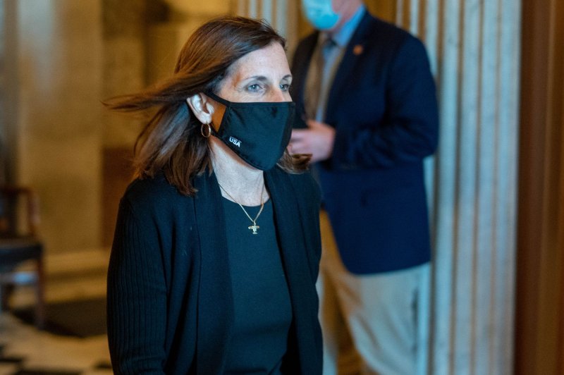 Former Arizona Sen. Martha McSally (pictured, 2020) said she was sexually assaulted as she jogged along the Missouri River in Council Bluffs, Iowa. File Photo by Ken Cedeno/UPI