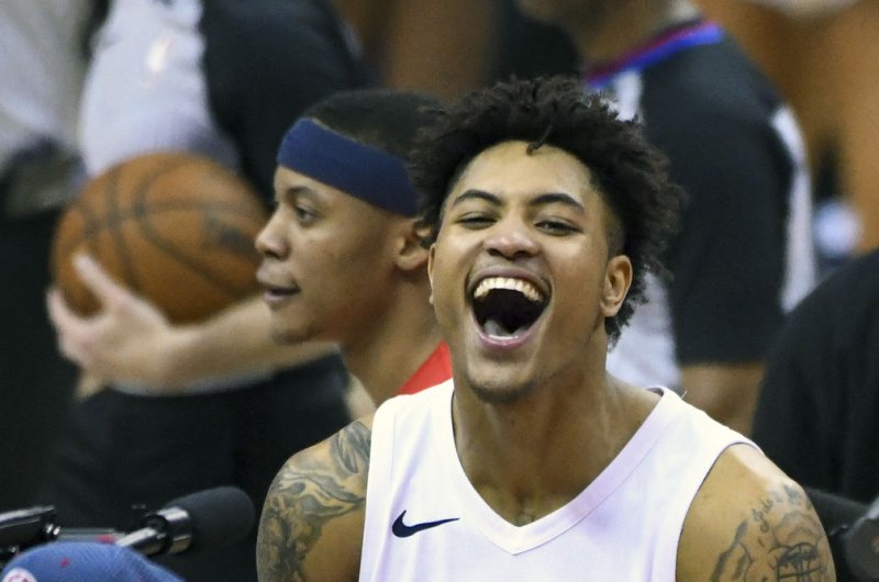 Philadelphia 76ers guard Kelly Oubre Jr. is released from the hospital after suffering a broken rib in a hit and run Saturday night near his City Center home. Photo by Mark Goldman/UPI