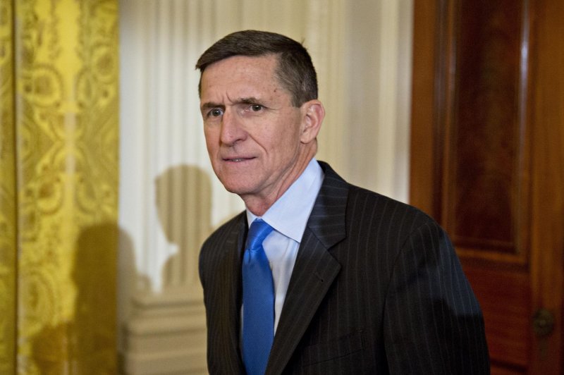Michael Flynn, who served as President Donald Trump's national security adviser for 24 days, was interviewed by the FBI on January 26, 2017. He pleaded guilty to lying to the agets. Pool file photo by Andrew Harrer/UPI