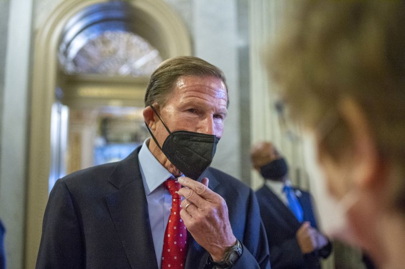 Sen. Richard Blumenthal, along with Sen. Edward J. Markey, penned a letter to the Federal Trade Commission Wednesday, asking chair Lina Khan to investigate price gouging when it comes to COVID-19 tests. File Photo by Bonnie Cash/UPI | <a href="/News_Photos/lp/b55a5a585a1a3bbadfd2c3bf92db4802/" target="_blank">License Photo</a>