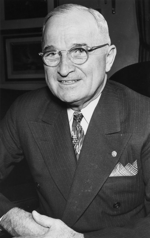 U.S. President Harry S. Truman, pictured in 1949, delivered the first televised White House address October 5, 1947. UPI File Photo | <a href="/News_Photos/lp/49dc1c3a95ebd8f6cdd24dd6998dd96a/" target="_blank">License Photo</a>