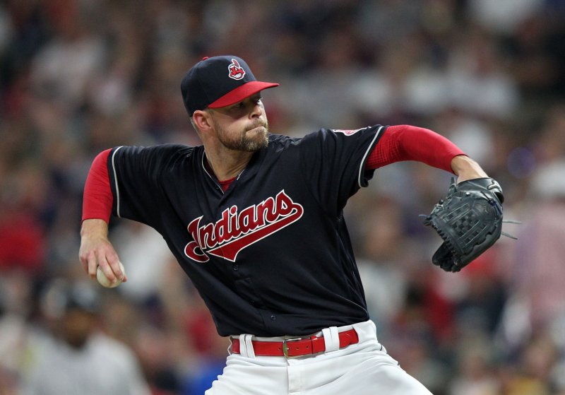 Corey Kluber and the Cleveland Indians face the New York Yankees on Thursday. Photo by Aaron Josefczyk/UPI | <a href="/News_Photos/lp/d8b9b61704dc28e70a7d8a72147f828c/" target="_blank">License Photo</a>