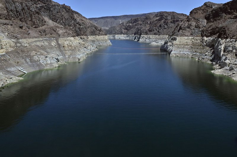 The low water level is seen at Lake Mead in Boulder City, Ariz., on May 22. Human remains have been found at the lake this year as the water level has fallen. File Photo by Jim Ruymen/UPI | <a href="/News_Photos/lp/a15bcf7868fa3cee493d0b61bd3e7fb5/" target="_blank">License Photo</a>