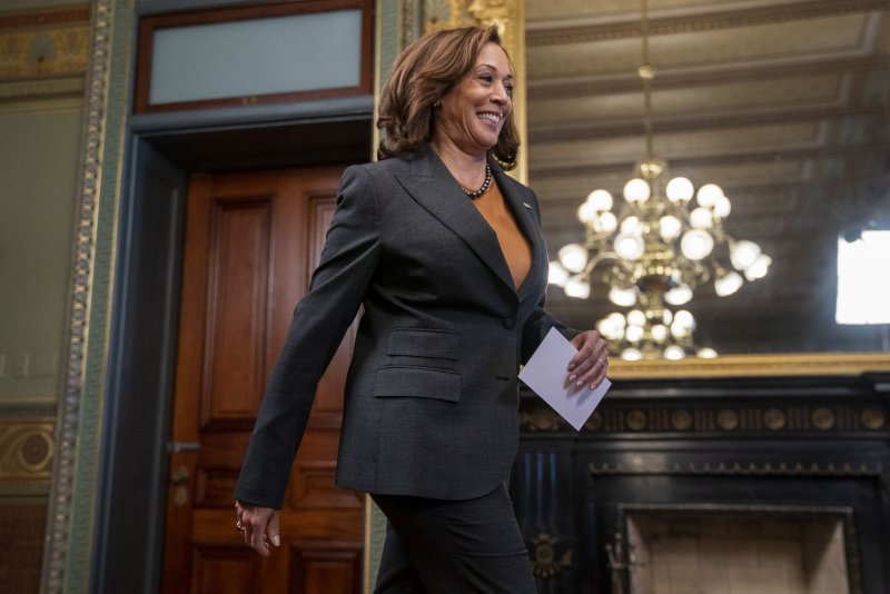 Vice President Kamala Harris arrives for the ceremonial swearing-in of the U.S. ambassador to Trinidad and Tobago last week. The country should make more substantial use of the office of the vice president. Photo by Shawn Thew/UPI | <a href="/News_Photos/lp/71ef4d08f85f91a7bce78a520fa3afcd/" target="_blank">License Photo</a>