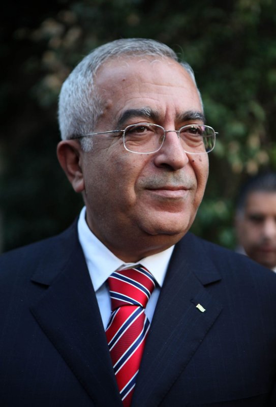 Palestinian Prime Minister Salam Fayyad is seen during a reception for the upcoming American Independence Day at the American consulate in Jerusalem on June 30, 2010. UPI/Gali Tibbon/Pool