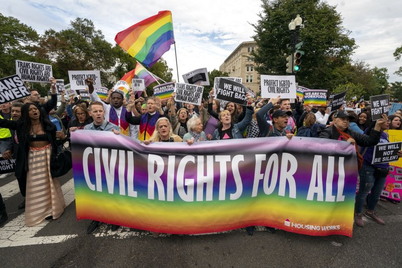 A rising number of anti-LGBTQ+ rights bills have been introduced in state legislatures controlled by Republicans in 2023. File Photo by Kevin Dietsch/UPI