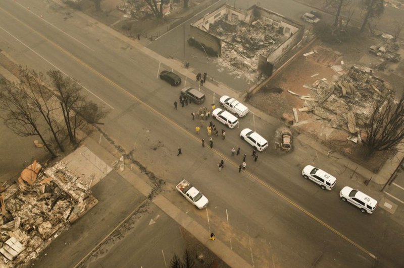 An aerial view taken on August 12 shows the devastation caused by the Dixie Fire after it burned through Greenville's historic Gold Rush-era town in California. File&nbsp;Photo courtesy of California Office of Emergency Services
