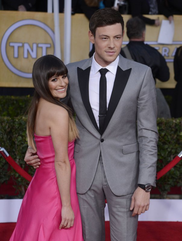 (L-R) Actors Lea Michele and Cory Monteith. UPI/Phil McCarten