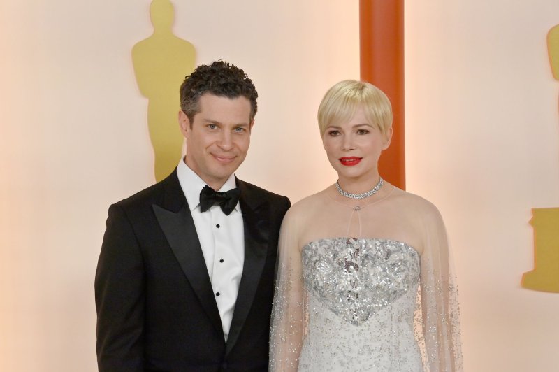 Thomas Kail and Michelle Williams attend the 95th annual Academy Awards at the Dolby Theatre in the Hollywood section of Los Angeles on March 12. Kail is set to direct the live-action remake of "Moana." File Photo by Jim Ruymen/UPI