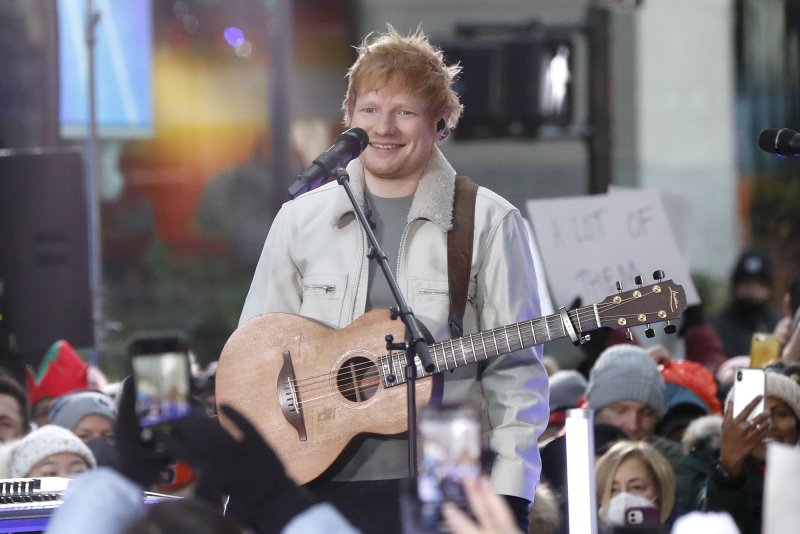 Ed Sheeran released a single and music video for "Celestial," a song for the video games "Pokémon Scarlet" and "Pokémon Violet." File Photo by John Angelillo/UPI | <a href="/News_Photos/lp/ee4d002a10d536f04d86a0bf38e6f629/" target="_blank">License Photo</a>
