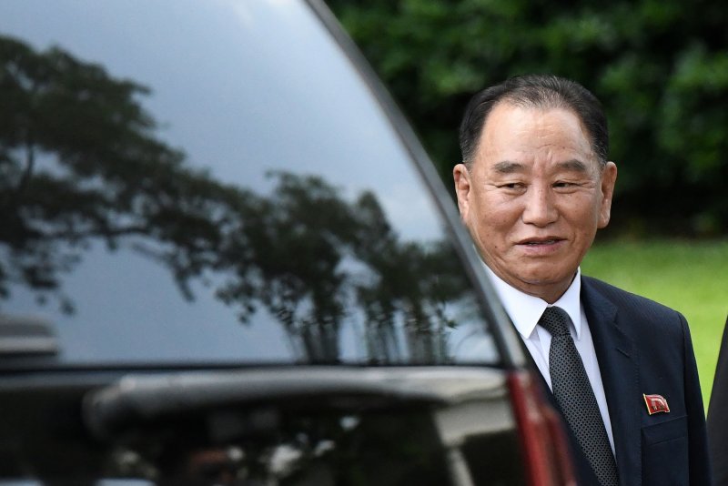 Kim Yong Chol, North Korea's former lead envoy for nuclear negotiations with the United States, issued a statement on Wednesday condemning U.S.-South Korea joint military exercises and warning they will inflame tensions on the Korean Peninsula. File photo by Olivier Douliery/UPI