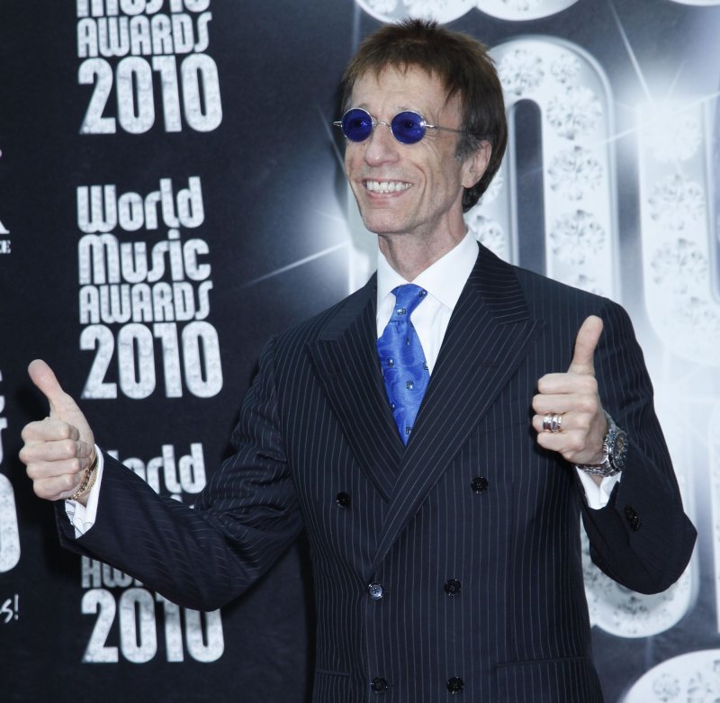 Robin Gibb arrives on the red carpet before the World Music Awards at the Sporting Club in Monte Carlo, Monaco, May 18, 2010. Gibb died May 20, 2012, in England at age 62. UPI/David Silpa