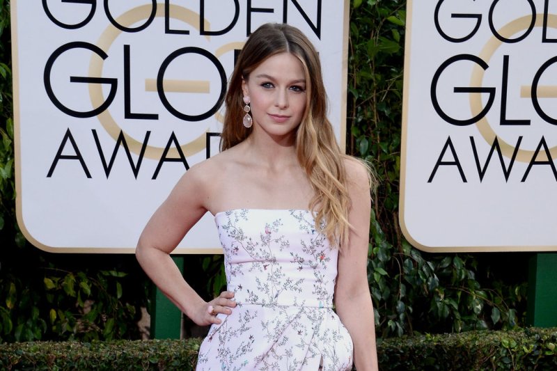 "Supergirl" actress Melissa Benoist attends the 73rd annual Golden Globe Awards in Beverly Hills on January 10, 2016. File Photo by Jim Ruymen/UPI