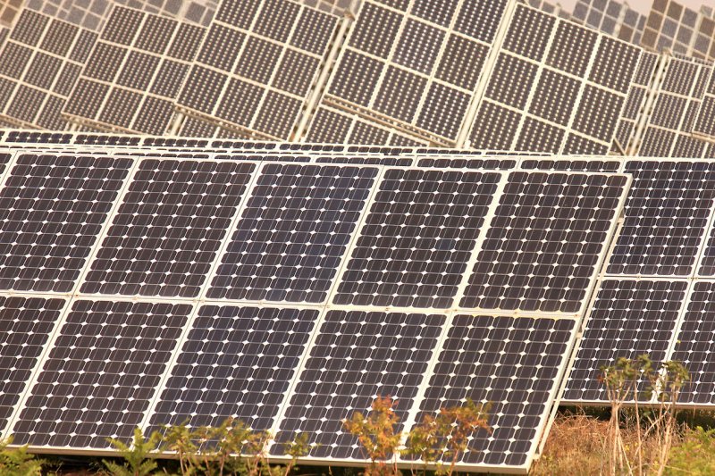 Federal data show the U.S. solar power segment relied heavily in Asian imports two years ago. File photo by Stephen Shaver/UPI.